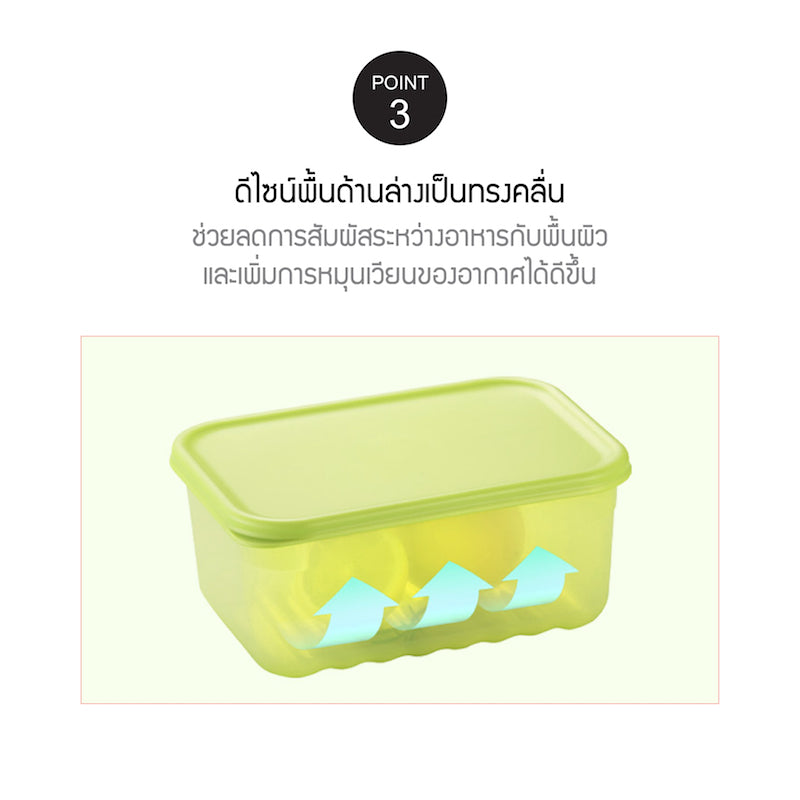 LocknLock กล่องพลาสติกถนอมอาหาร Smart Keep Fresh Container ความจุ 330 ml. รุ่น HLE5100NS2