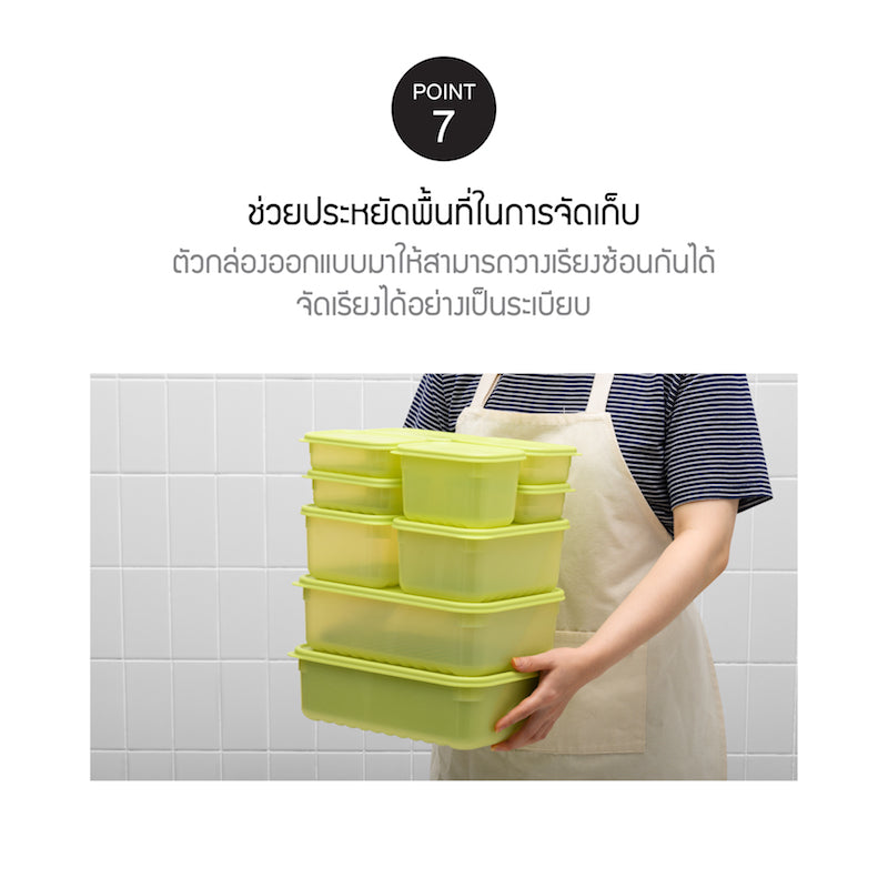 LocknLock กล่องพลาสติกถนอมอาหาร Smart Keep Fresh Container ความจุ 330 ml. รุ่น HLE5100NS2