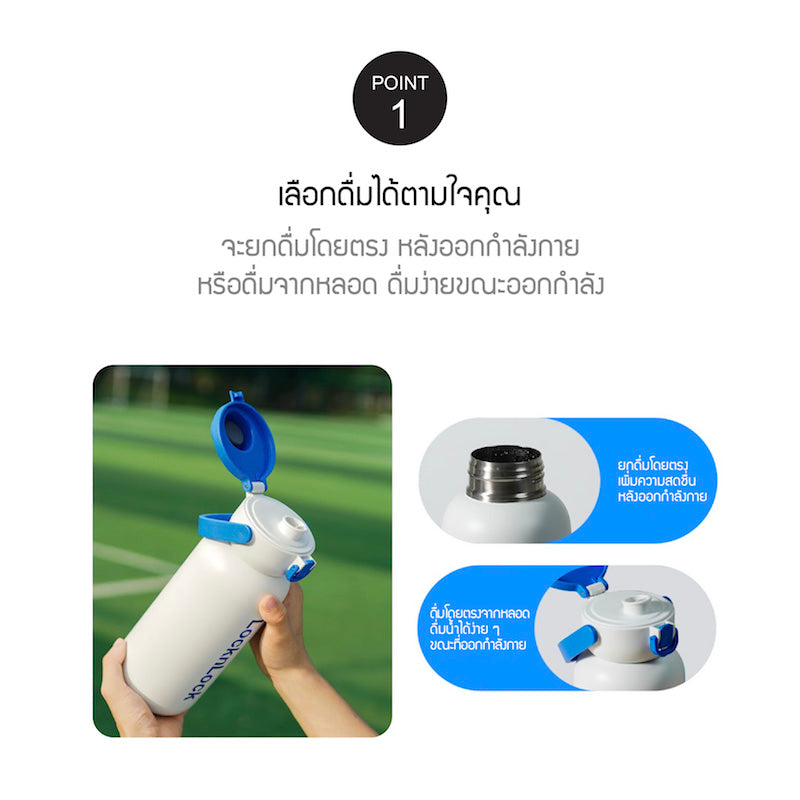 LocknLock Sports Water Bottle กระบอกน้ำเก็บอุณหภูมิ ขนาด 1.1 ลิตร รุ่น LHC3332