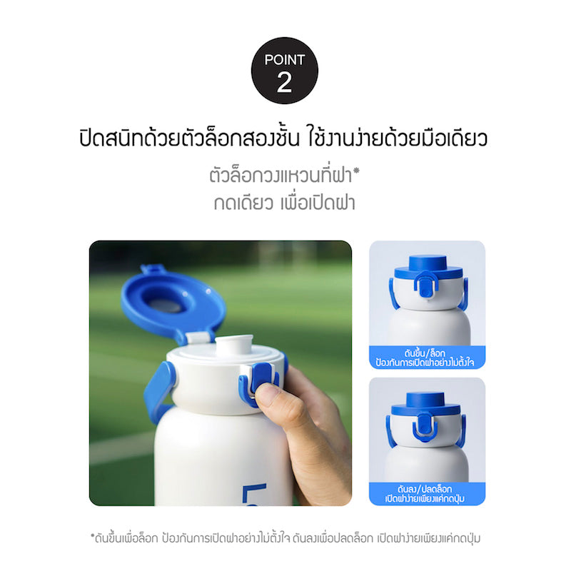 LocknLock Sports Water Bottle กระบอกน้ำเก็บอุณหภูมิ ขนาด 1.1 ลิตร รุ่น LHC3332