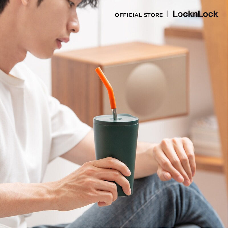 แก้วเก็บอุณหภูมิ Straw Vacuum Coldcup 550 ml. รุ่น LHC4304WHT model shot