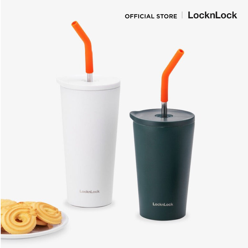 แก้วเก็บอุณหภูมิ Straw Vacuum Coldcup 550 ml. รุ่น LHC4304WHT color