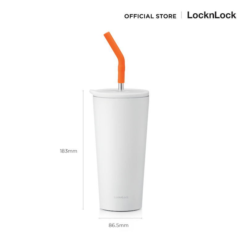 แก้วเก็บอุณหภูมิ Straw Vacuum Coldcup 550 ml. รุ่น LHC4304WHT size