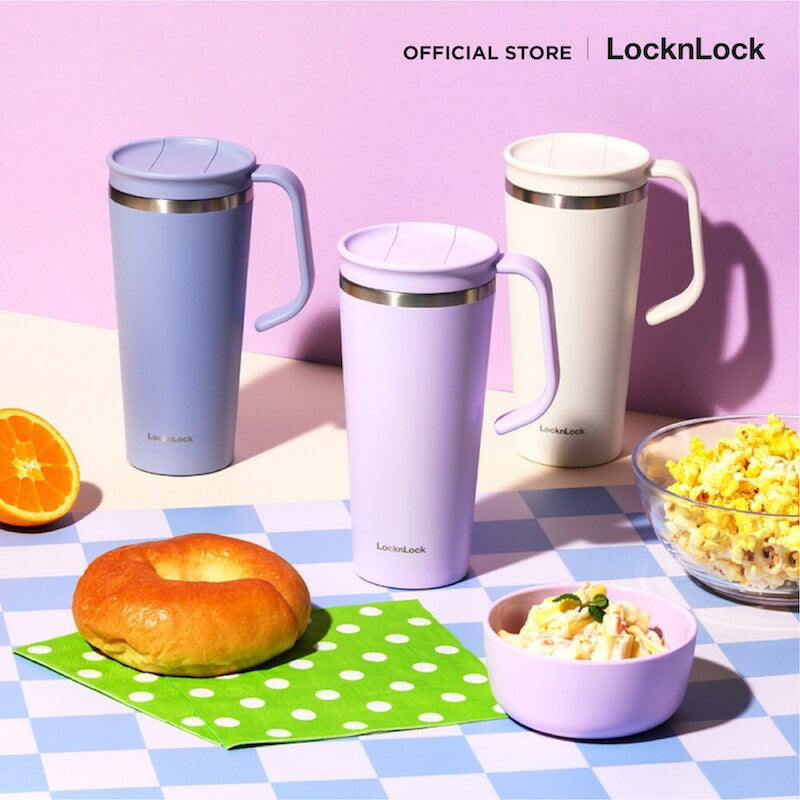 LocknLock Daily Handle Tumbler แก้วน้ำเก็บอุณหภูมิ สีพาสเทล ขนาด 600 ml. รุ่น LHC4330