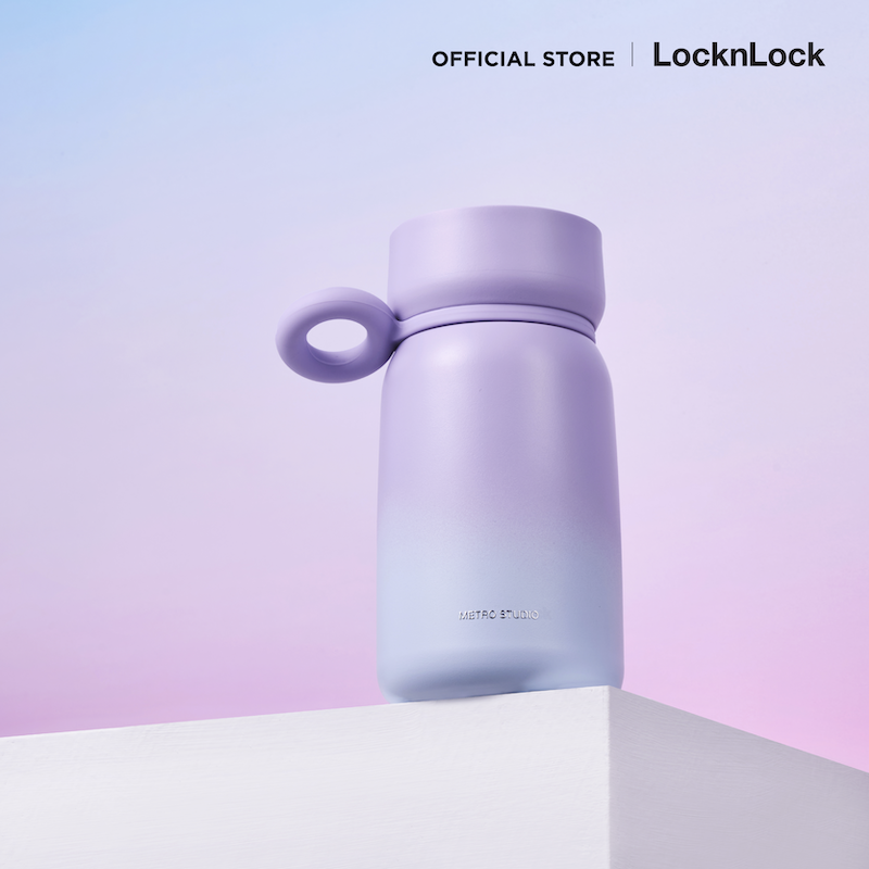 LocknLock แก้วเก็บอุณหภูมิ Metro Studio Gradition Midnight Purple 350 ml. - LHC4361VOL