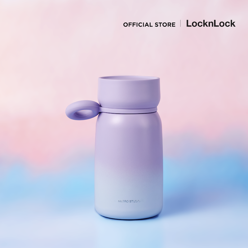 LocknLock แก้วเก็บอุณหภูมิ Metro Studio Gradition Midnight Purple 350 ml. - LHC4361VOL