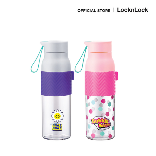 LocknLock ขวดแก้ว Retro Pop Glass Bottle ขนาด 500 มล. - LLG594