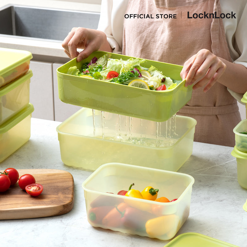 LocknLock กล่องพลาสติกถนอมอาหาร Smart Keep Fresh Container ความจุ 3.2 L. รุ่น HLE5600NT