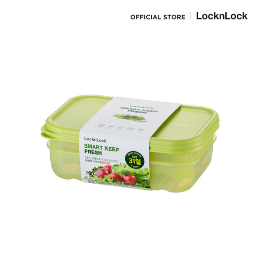 LocknLock กล่องพลาสติกถนอมอาหาร Smart Keep Fresh Container ความจุ 760 ml. รุ่น HLE5300NS2