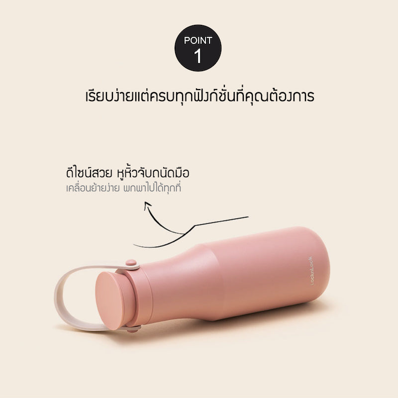 LocknLock กระบอกน้ำสองชั้น Metro Double Tumbler ความจุ 470ml รุ่น LHC4202